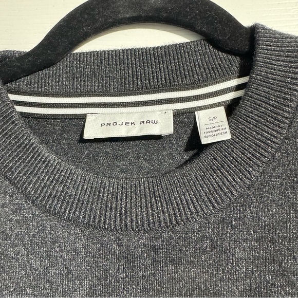 NWOT Projek Raw Sweater Crew Neck Dark Grey Size Small - Picture 4 of 11